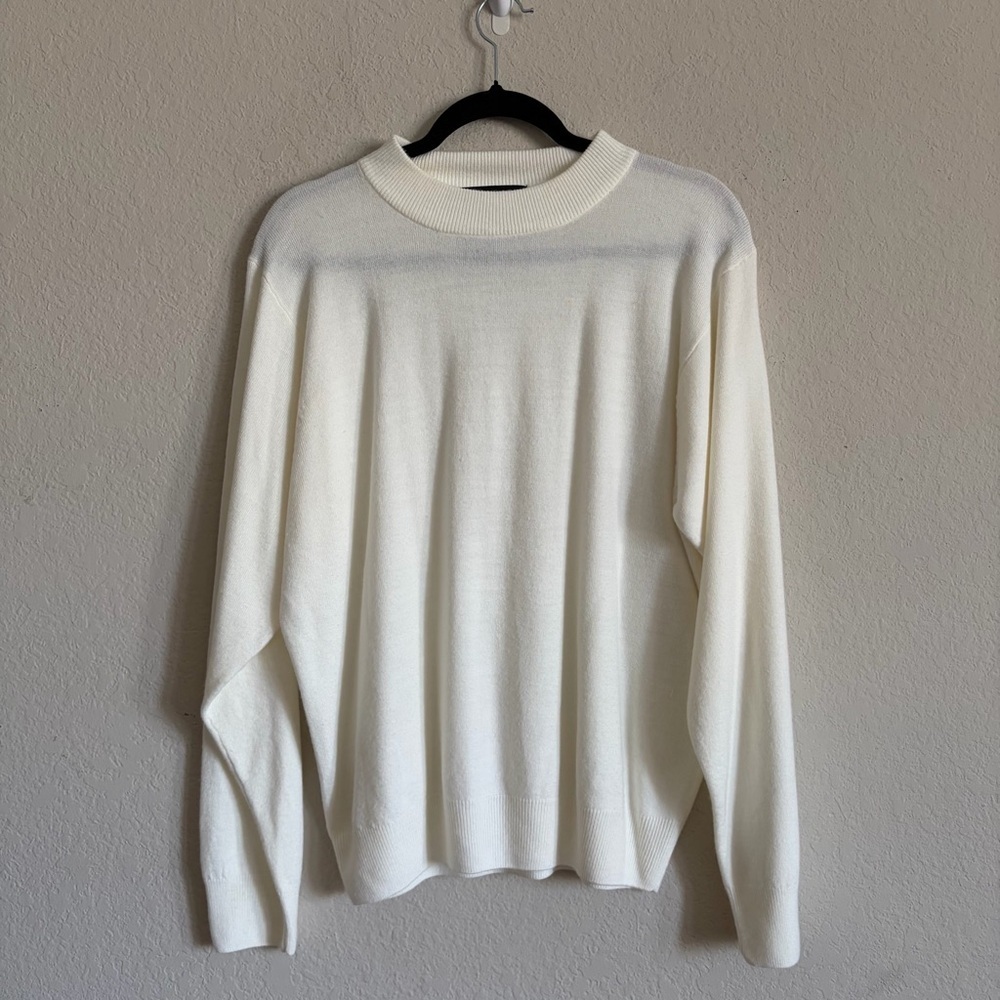 Sag Harbor woman’s Cream cardigan Sweater size XL old money minimalist